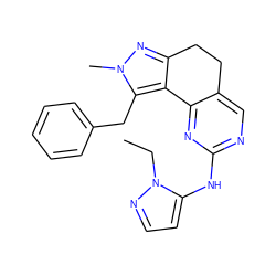 CCn1nccc1Nc1ncc2c(n1)-c1c(nn(C)c1Cc1ccccc1)CC2 ZINC000143034594