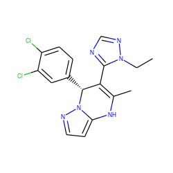 CCn1ncnc1C1=C(C)Nc2ccnn2[C@@H]1c1ccc(Cl)c(Cl)c1 ZINC000101668747