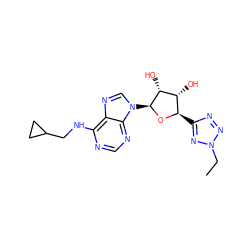 CCn1nnc([C@H]2O[C@@H](n3cnc4c(NCC5CC5)ncnc43)[C@H](O)[C@@H]2O)n1 ZINC001772653925