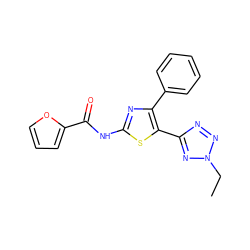 CCn1nnc(-c2sc(NC(=O)c3ccco3)nc2-c2ccccc2)n1 ZINC000035966791