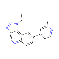 CCn1nnc2cnc3ccc(-c4ccnc(C)c4)cc3c21 ZINC001772633205