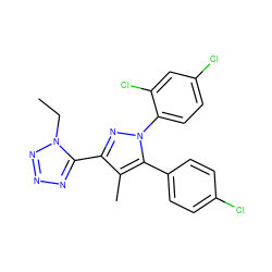 CCn1nnnc1-c1nn(-c2ccc(Cl)cc2Cl)c(-c2ccc(Cl)cc2)c1C ZINC000029124906