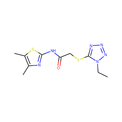 CCn1nnnc1SCC(=O)Nc1nc(C)c(C)s1 ZINC000000410547