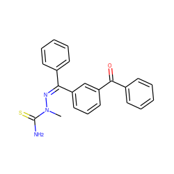 CN(/N=C(/c1ccccc1)c1cccc(C(=O)c2ccccc2)c1)C(N)=S ZINC000145516374