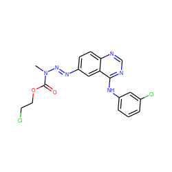 CN(/N=N/c1ccc2ncnc(Nc3cccc(Cl)c3)c2c1)C(=O)OCCCl ZINC000045260247