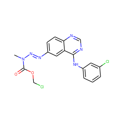 CN(/N=N/c1ccc2ncnc(Nc3cccc(Cl)c3)c2c1)C(=O)OCCl ZINC000045318453