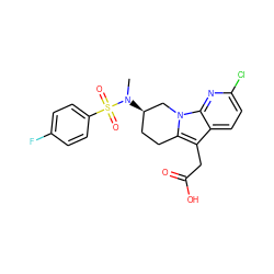 CN([C@@H]1CCc2c(CC(=O)O)c3ccc(Cl)nc3n2C1)S(=O)(=O)c1ccc(F)cc1 ZINC000059151378