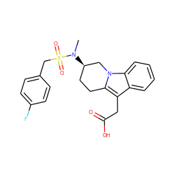 CN([C@@H]1CCc2c(CC(=O)O)c3ccccc3n2C1)S(=O)(=O)Cc1ccc(F)cc1 ZINC000066104513