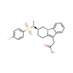 CN([C@@H]1CCc2c(CC(=O)O)c3ccccc3n2C1)S(=O)(=O)c1ccc(F)cc1 ZINC000034804182