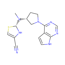 CN([C@@H]1NC(C#N)=CS1)[C@@H]1CCN(c2ncnc3[nH]ccc23)C1 ZINC001772652190