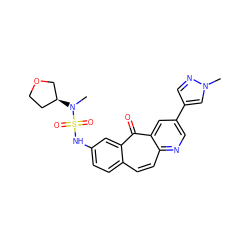 CN([C@H]1CCOC1)S(=O)(=O)Nc1ccc2ccc3ncc(-c4cnn(C)c4)cc3c(=O)c2c1 ZINC000034873610