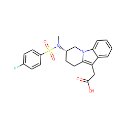 CN([C@H]1CCc2c(CC(=O)O)c3ccccc3n2C1)S(=O)(=O)c1ccc(F)cc1 ZINC000034804183