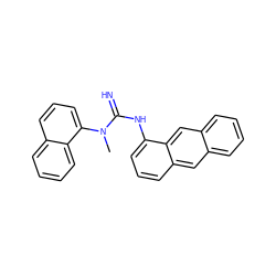 CN(C(=N)Nc1cccc2cc3ccccc3cc12)c1cccc2ccccc12 ZINC000013733878