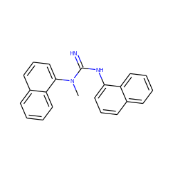 CN(C(=N)Nc1cccc2ccccc12)c1cccc2ccccc12 ZINC000013733787