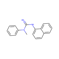 CN(C(=N)Nc1cccc2ccccc12)c1ccccc1 ZINC000013733847