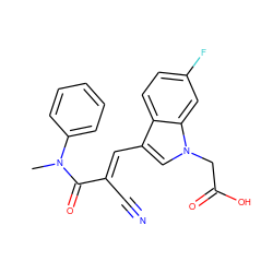 CN(C(=O)/C(C#N)=C/c1cn(CC(=O)O)c2cc(F)ccc12)c1ccccc1 ZINC000096271120