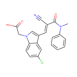 CN(C(=O)/C(C#N)=C/c1cn(CC(=O)O)c2ccc(Cl)cc12)c1ccccc1 ZINC000096271117