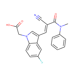 CN(C(=O)/C(C#N)=C/c1cn(CC(=O)O)c2ccc(F)cc12)c1ccccc1 ZINC000096271121