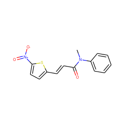 CN(C(=O)/C=C/c1ccc([N+](=O)[O-])s1)c1ccccc1 ZINC000004078808