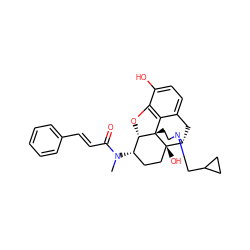 CN(C(=O)/C=C/c1ccccc1)[C@H]1CC[C@@]2(O)[C@H]3Cc4ccc(O)c5c4[C@@]2(CCN3CC2CC2)[C@H]1O5 ZINC000045506731