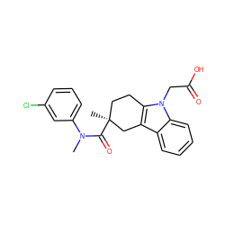 CN(C(=O)[C@@]1(C)CCc2c(c3ccccc3n2CC(=O)O)C1)c1cccc(Cl)c1 ZINC000035983929