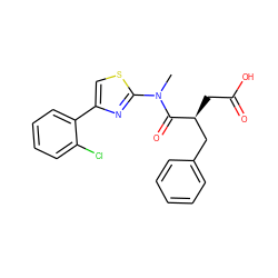 CN(C(=O)[C@@H](CC(=O)O)Cc1ccccc1)c1nc(-c2ccccc2Cl)cs1 ZINC000068243543