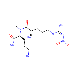 CN(C(=O)[C@@H](N)CCCN/C(N)=N\[N+](=O)[O-])[C@@H](CCCN)C(N)=O ZINC000013809545