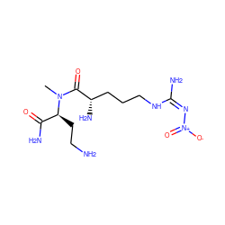 CN(C(=O)[C@@H](N)CCCN/C(N)=N\[N+](=O)[O-])[C@@H](CCN)C(N)=O ZINC000013809544