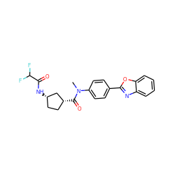 CN(C(=O)[C@@H]1CC[C@H](NC(=O)C(F)F)C1)c1ccc(-c2nc3ccccc3o2)cc1 ZINC000072125231