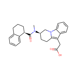 CN(C(=O)[C@@H]1CCCc2ccccc21)[C@@H]1CCc2c(CC(=O)O)c3ccccc3n2C1 ZINC000071333187