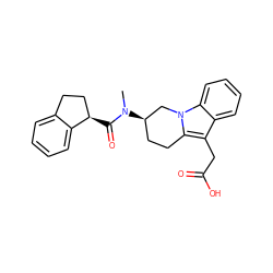 CN(C(=O)[C@@H]1CCc2ccccc21)[C@@H]1CCc2c(CC(=O)O)c3ccccc3n2C1 ZINC000071340850