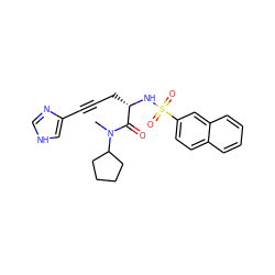 CN(C(=O)[C@H](CC#Cc1c[nH]cn1)NS(=O)(=O)c1ccc2ccccc2c1)C1CCCC1 ZINC000025970942