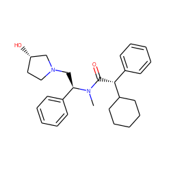 CN(C(=O)[C@H](c1ccccc1)C1CCCCC1)[C@H](CN1CC[C@H](O)C1)c1ccccc1 ZINC000027734207