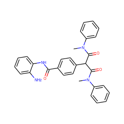 CN(C(=O)C(C(=O)N(C)c1ccccc1)c1ccc(C(=O)Nc2ccccc2N)cc1)c1ccccc1 ZINC000028951649