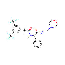 CN(C(=O)C(C)(C)c1cc(C(F)(F)F)cc(C(F)(F)F)c1)[C@H](C(=O)NCCN1CCOCC1)c1ccccc1 ZINC000103235203