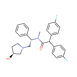 CN(C(=O)C(c1ccc(F)cc1)c1ccc(F)cc1)[C@H](CN1CC[C@H](O)C1)c1ccccc1 ZINC000027743393