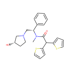 CN(C(=O)C(c1cccs1)c1cccs1)[C@H](CN1CC[C@H](O)C1)c1ccccc1 ZINC000027741611