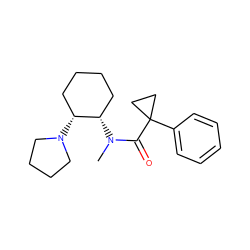 CN(C(=O)C1(c2ccccc2)CC1)[C@H]1CCCC[C@H]1N1CCCC1 ZINC000001657957