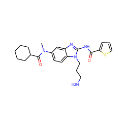 CN(C(=O)C1CCCCC1)c1ccc2c(c1)nc(NC(=O)c1cccs1)n2CCCN ZINC000028822801