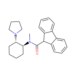 CN(C(=O)C1c2ccccc2-c2ccccc21)[C@H]1CCCC[C@@H]1N1CCCC1 ZINC000026737697