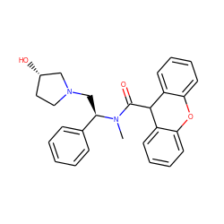 CN(C(=O)C1c2ccccc2Oc2ccccc21)[C@H](CN1CC[C@H](O)C1)c1ccccc1 ZINC000027738146