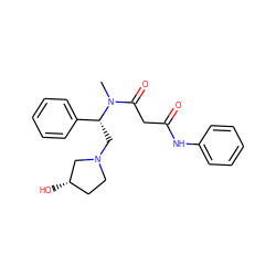 CN(C(=O)CC(=O)Nc1ccccc1)[C@H](CN1CC[C@H](O)C1)c1ccccc1 ZINC000028704898