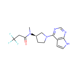 CN(C(=O)CC(F)(F)F)[C@@H]1CCN(c2ncnc3[nH]ccc23)C1 ZINC000143199970