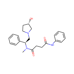 CN(C(=O)CCC(=O)Nc1ccccc1)[C@H](CN1CC[C@H](O)C1)c1ccccc1 ZINC000028704915