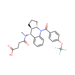 CN(C(=O)CCC(=O)O)[C@H]1c2ccccc2N(C(=O)c2ccc(OC(F)(F)F)cc2)[C@H]2CCC[C@@H]21 ZINC000204977680