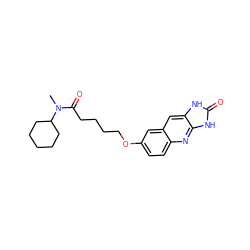 CN(C(=O)CCCCOc1ccc2nc3[nH]c(=O)[nH]c3cc2c1)C1CCCCC1 ZINC000003778335