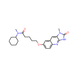 CN(C(=O)CCCCOc1ccc2nc3[nH]c(=O)n(C)c3cc2c1)C1CCCCC1 ZINC000001548560