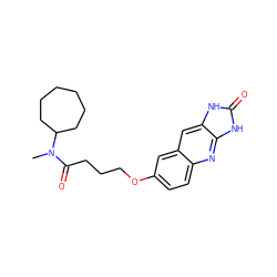 CN(C(=O)CCCOc1ccc2nc3[nH]c(=O)[nH]c3cc2c1)C1CCCCCC1 ZINC000001548557