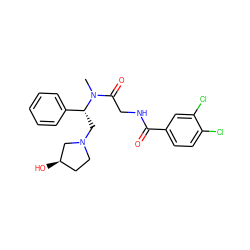 CN(C(=O)CNC(=O)c1ccc(Cl)c(Cl)c1)[C@H](CN1CC[C@@H](O)C1)c1ccccc1 ZINC000028135047