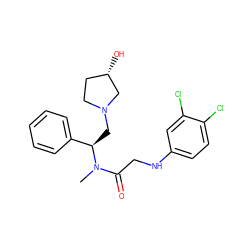 CN(C(=O)CNc1ccc(Cl)c(Cl)c1)[C@H](CN1CC[C@H](O)C1)c1ccccc1 ZINC000053261997